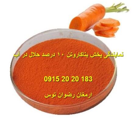 نمایندگی پخش بتاکاروتن ۱۰ درصد حلال در آب